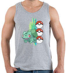 printfashion pokemon bulbasaur - Férfi atléta - Sport szürke (14558596)