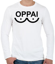 printfashion Oppai Saitama - Férfi hosszú ujjú póló - Fehér (2273972)