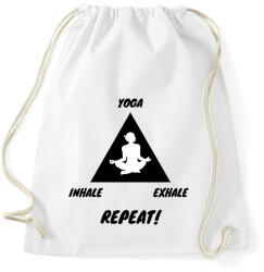 printfashion Inhale Exhale Repeat - Sportzsák, Tornazsák - Fehér (2463690)