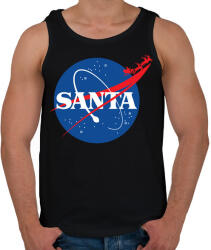 printfashion Mikulás NASA - Férfi atléta - Fekete (1091401)