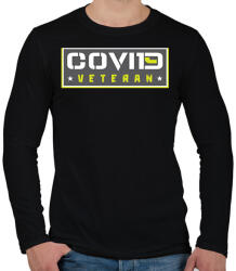 printfashion Covid veteran - Férfi hosszú ujjú póló - Fekete (2811627)