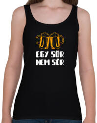 printfashion Egy sör nem sör - Női atléta - Fekete (10363396)
