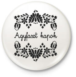 printfashion Agyfaszt kapok - Kitűző, hűtőmágnes - Fehér (16376339)