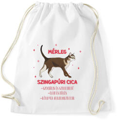 printfashion Mérleg - Szingapúri cica - Sportzsák, Tornazsák - Fehér (13338207)