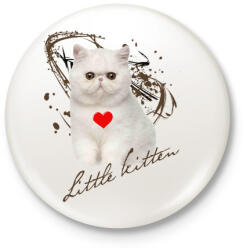 printfashion little kitten - Kitűző, hűtőmágnes - Fehér (3089706)
