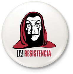 printfashion La casa del papel - Anonymus - Kitűző, hűtőmágnes - Fehér (4647809)