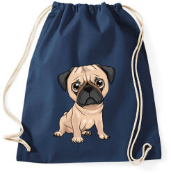 printfashion Ülő mopsz - Sportzsák, Tornazsák - Sötétkék (4257462)