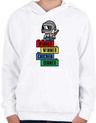 printfashion Lego PUBG - Gyerek kapucnis pulóver - Fehér (1555054)