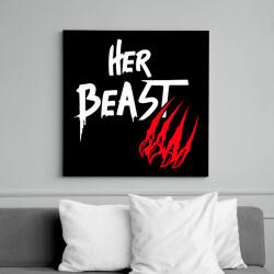 printfashion Szépség és a szörnyeteg - páros férfi - Vászonkép - Fekete (6661305)