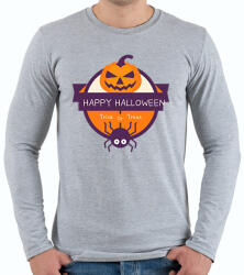printfashion Happy Halloween Trick or Treat - Férfi hosszú ujjú póló - Sport szürke (1822163)