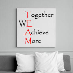 printfashion Együtt több dolgot érünk el - Vászonkép - Fehér (6625852)