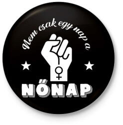 printfashion Nem csak egy nap - Kitűző, hűtőmágnes - Fekete (12637278)
