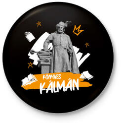 printfashion Könyves Kálmán - Kitűző, hűtőmágnes - Fekete (9944359)