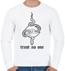 printfashion Trust no one - Férfi pulóver - Fehér (16758342)