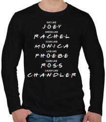printfashion Jóbarátok - Férfi hosszú ujjú póló - Fekete (2060778)