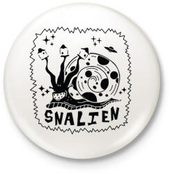 printfashion Snailen - Kitűző, hűtőmágnes - Fehér (13406071)