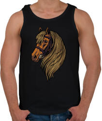 printfashion Ló - Férfi atléta - Fekete (13771222)