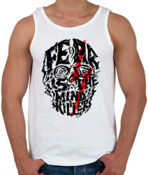 printfashion Félelem - Férfi atléta - Fehér (160)