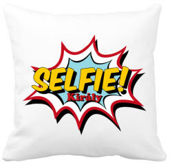 printfashion Selfie király - Párnahuzat, Díszpárnahuzat - Fehér (1081105)