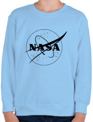 printfashion Fekete Nasa logo - Gyerek pulóver - Világoskék (4248675)
