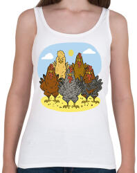 printfashion Csirkék - Női atléta - Fehér (11751212)