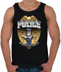 printfashion To serve and protect - Férfi atléta - Fekete (449341)