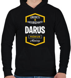 printfashion Darus prémium minőség - Férfi kapucnis pulóver - Fekete (1454376)