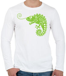 printfashion Kaméleon - Férfi hosszú ujjú póló - Fehér (1034171)