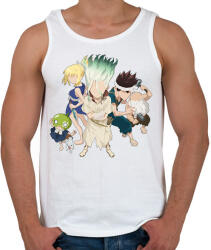 printfashion Dr. Stone team - Férfi atléta - Fehér (14861375)