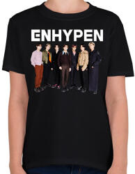 printfashion ENHYPEN KPOP - Gyerek póló - Fekete (16590749)