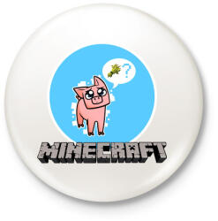 printfashion Minecraft - Kitűző, hűtőmágnes - Fehér (3076293)