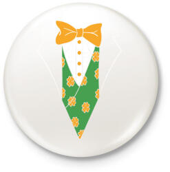 printfashion Vicces öltöny - Kitűző, hűtőmágnes - Fehér (7650848)