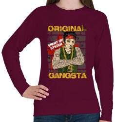printfashion Igazi gangsta - Női pulóver - Bordó (190800)