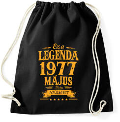 printfashion Ez a legenda 1977 május 14-én született - Sportzsák, Tornazsák - Fekete (1217345)