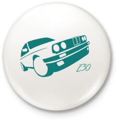printfashion Bmw e30 03 - Kitűző, hűtőmágnes - Fehér (11339450)
