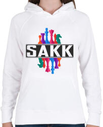 printfashion SAKK - Női kapucnis pulóver - Fehér (4919319)