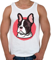 printfashion Bulldog - Férfi atléta - Fehér (2949062)