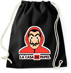printfashion LA CASA DE PAPEL - Sportzsák, Tornazsák - Fekete (4897799)