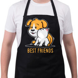 printfashion Best friends - Kötény - Fekete (4933564)