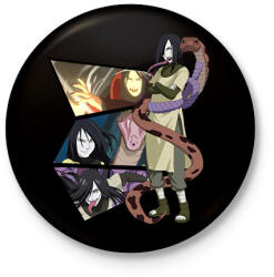printfashion Orochimaru montázs - Kitűző, hűtőmágnes - Fekete (7209399)