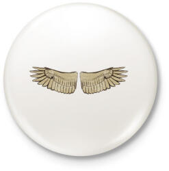 printfashion Madárszárny (nyitott) - Kitűző, hűtőmágnes - Fehér (15470264)