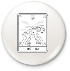 printfashion Hú Ha - Kitűző, hűtőmágnes - Fehér (11948682)