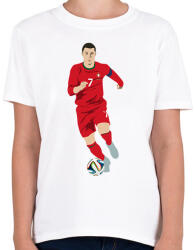 printfashion Cristiano Ronaldo - Gyerek póló - Fehér (13065699)