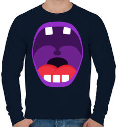 printfashion Mouth - Férfi pulóver - Sötétkék (392229)
