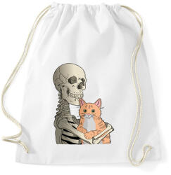 printfashion Cicás leszek amíg élek (vörös cicával) - Sportzsák, Tornazsák - Fehér (14451913)