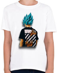 printfashion Drip Goku minta (Dragon Ball) - Gyerek póló - Fehér (11876170)