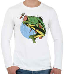 printfashion Csapósügér - Férfi hosszú ujjú póló - Fehér (13655665)