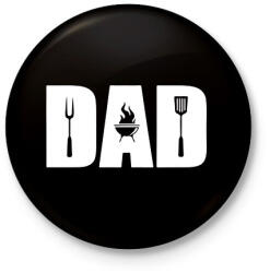 printfashion Grill apa - Kitűző, hűtőmágnes - Fekete (13685921)