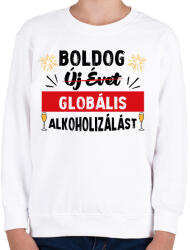 printfashion Globális alkoholizálás - Gyerek pulóver - Fehér (10279449)