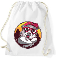 printfashion Laza borz - Sportzsák, Tornazsák - Fehér (6350261)